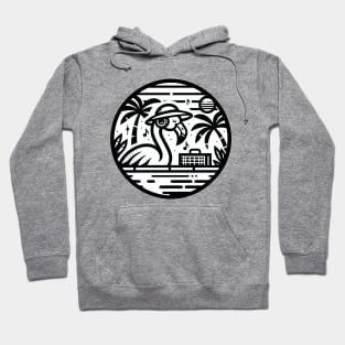 Flamingo Tropical Rhythm - Vibrant Nature Art Hoodie